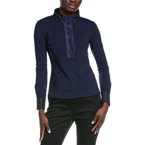 Carla Ruiz Womens  Placket Shirt, Blue